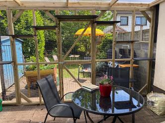 Cat safe outdoor stylish catio patio