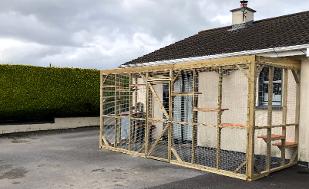 Catio attached to house